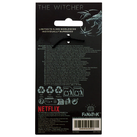 Fanattik The Witcher: GERALT OF RIVIA & ROACH Limited Edition Metal Keyring