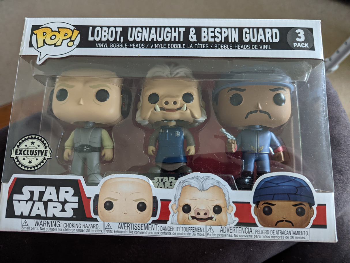 Funko Star Wars - Lobot, Ugnaught and Bespin Guard Exclusive (Cloud City) - 3 Pack