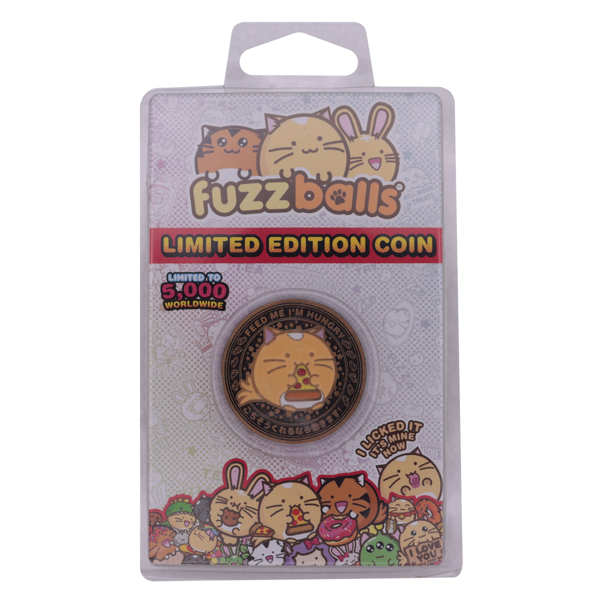Fanattik Fuzzballs TIMMY THE CAT Feed Me I'm Hungry Limited Edition Enamel Coin