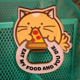 Fanattik Fuzzballs | TIMMY THE CAT Eat My Food Magnetic Metal Bottle Opener