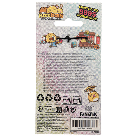 Fanattik Fuzzballs: WHISKY THE CAT Ramen Noodles Limited Edition Metal Keyring