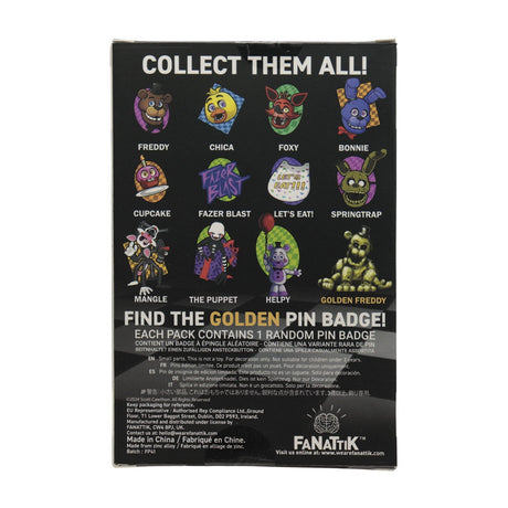 FIVE NIGHTS AT FREDDY'S | FNAF | 1 x Mystery Enamel Pin Badge