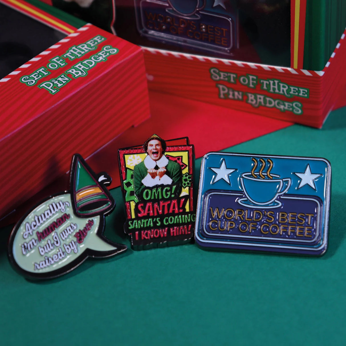 Elf | Set of 3 Pin Badges