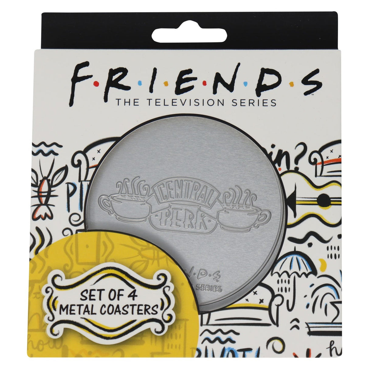 FRIENDS | Set of 4 Embossed Metal Coasters