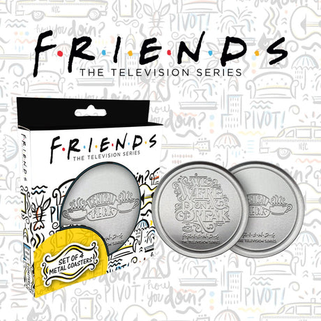 FRIENDS | Set of 4 Embossed Metal Coasters