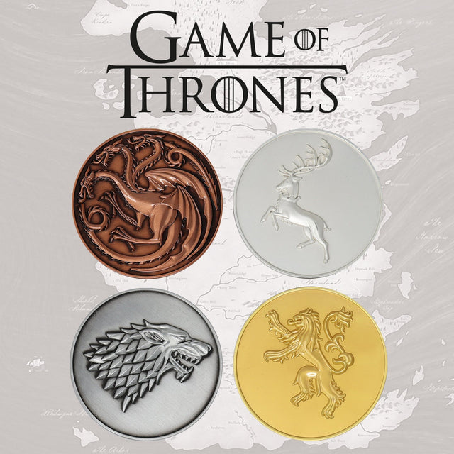 Game of Thrones | Set of 4 Sigil Medallions | Collectible Limited Edition