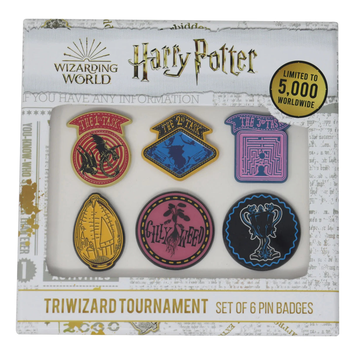 Harry Potter Triwizard Tournament | Set of 6 Pin Badges | Limited Edition