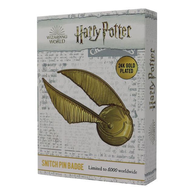 Harry Potter | Golden Snitch 24k Gold Plated | Limited Edition Pin Badge