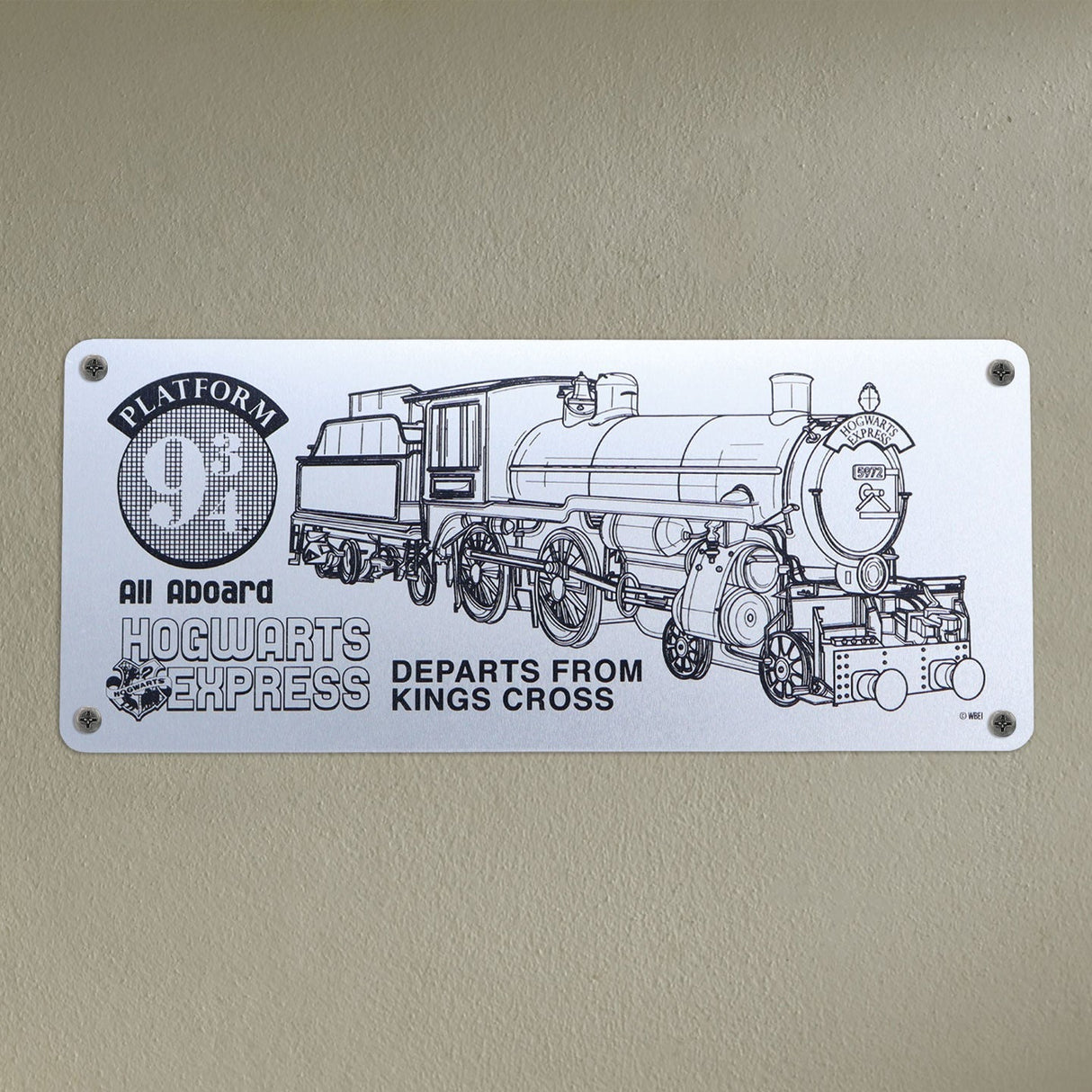 Harry Potter | Hogwarts Express Schematic Metal Fan-Plate | Limited Edition