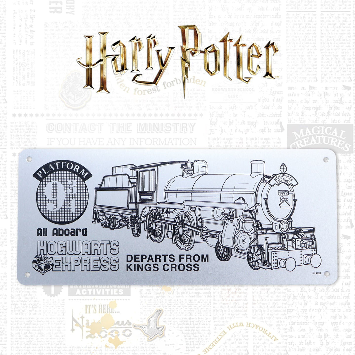 Harry Potter | Hogwarts Express Schematic Metal Fan-Plate | Limited Edition