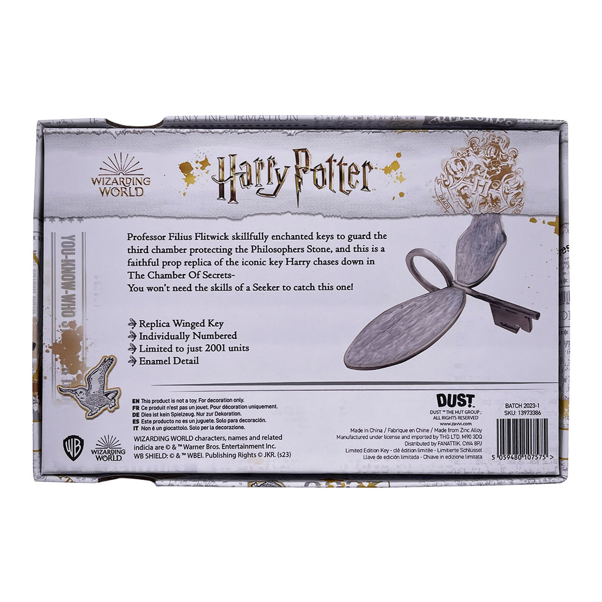 Harry Potter PROFESSOR FLITWICK ENCHANTED WINGED KEY Limited Edition Prop Replica