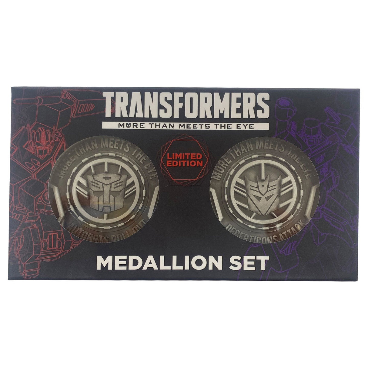 Transformers | More Than Meets The Eye | Set of 2 Medallions | Collectible Limited Edition