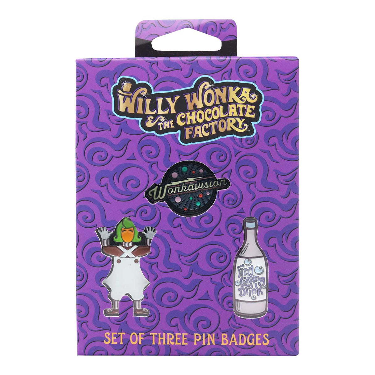 Willy Wonka and the Chocolate Factory | Triple Pin Badge Set | Limited Edition