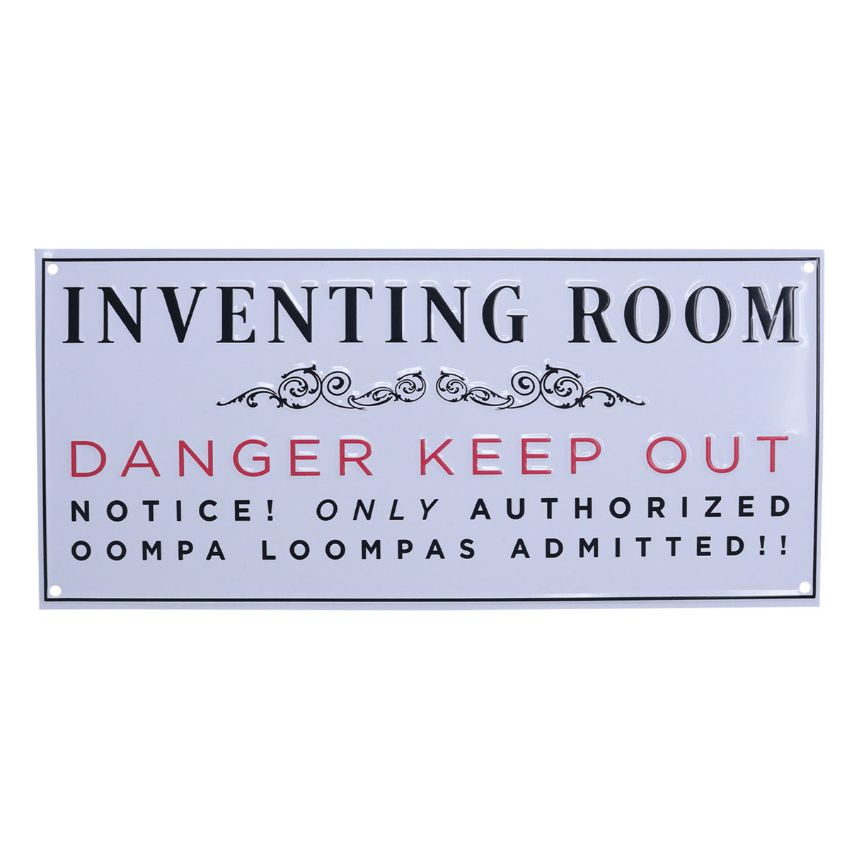 INVENTING ROOM | Willy Wonka | Tin Sign
