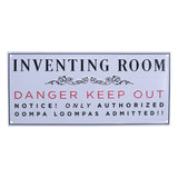 INVENTING ROOM | Willy Wonka | Tin Sign
