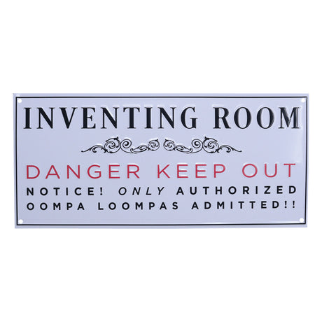 INVENTING ROOM | Willy Wonka | Tin Sign