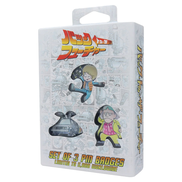 Back to the Future | Japanese Style | Triple Pin Badge Set | Limited Edition