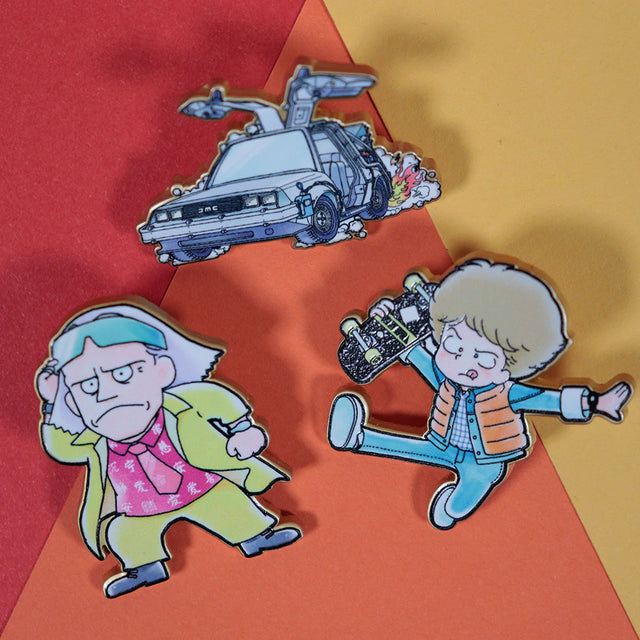 Back to the Future | Japanese Style | Triple Pin Badge Set | Limited Edition