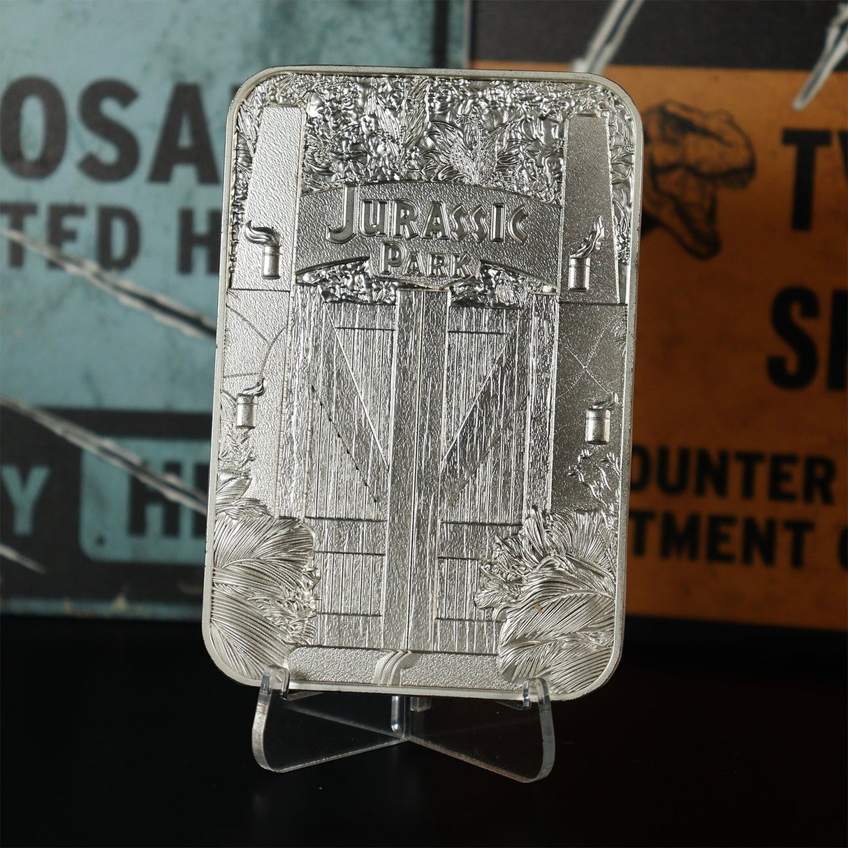 Jurassic Park | Welcome Gates | .999 Silver Plated | Limited Edition