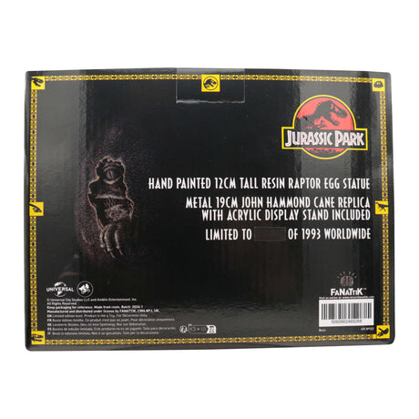VELOCIRAPTOR EGG STATUE & REPLICA JOHN HAMMOND CANE | Jurassic Park