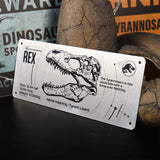Jurassic Park | T-Rex Schematic Metal Fan-Plate | Limited Edition