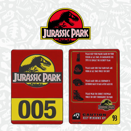 Jurassic Park | 30th Anniversary Replica Vehicle I.D. Card | Ingot Limited Edition