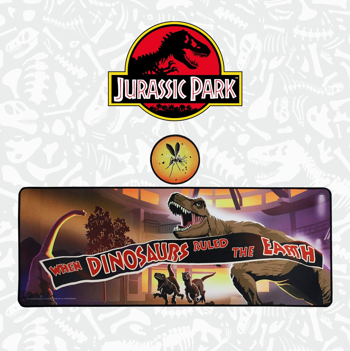 Jurassic Park | XL Hoverboard Desk Pad and Coaster Set