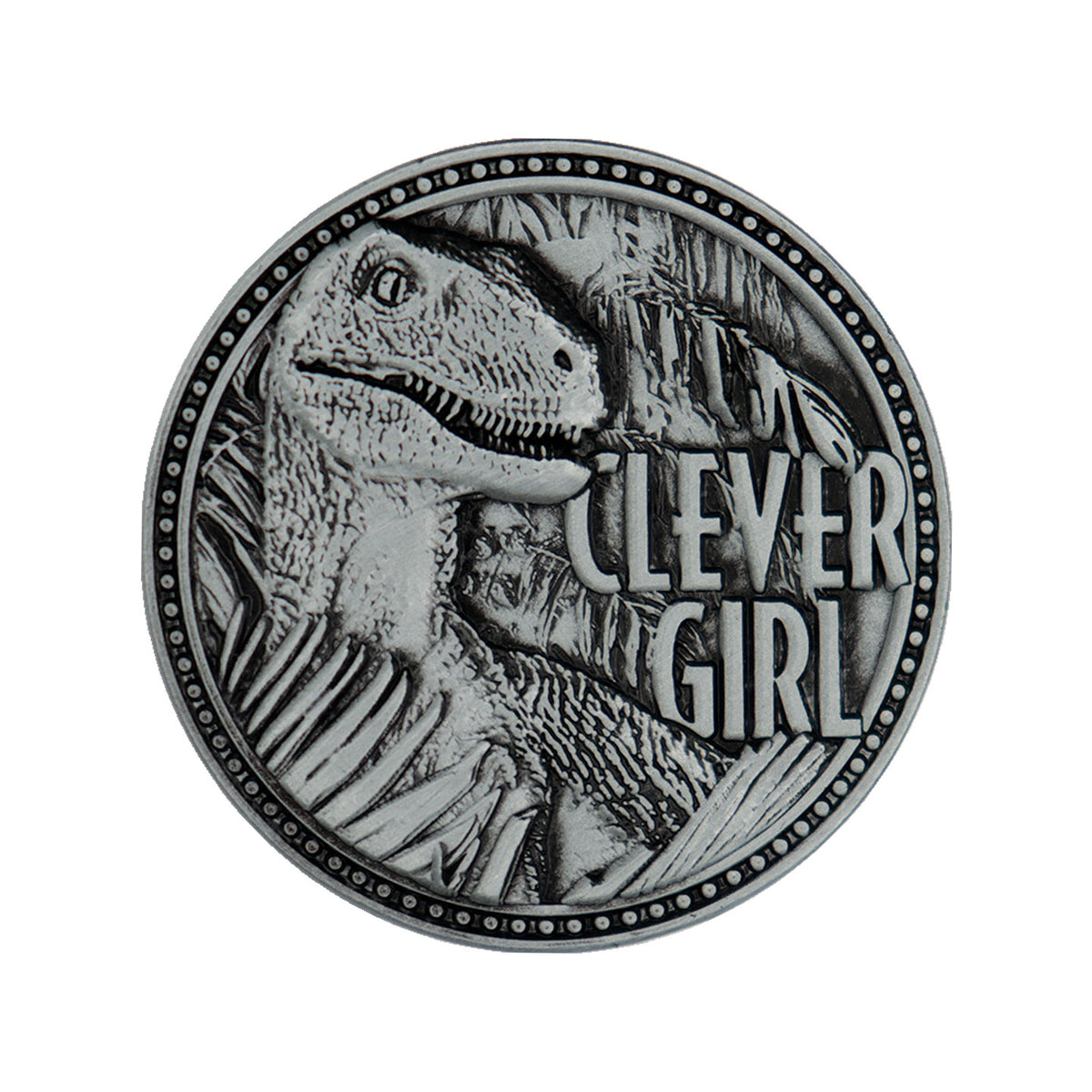 Fanattik Jurassic Park: CLEVER GIRL Velociraptor Limited Edition Collectable Coin