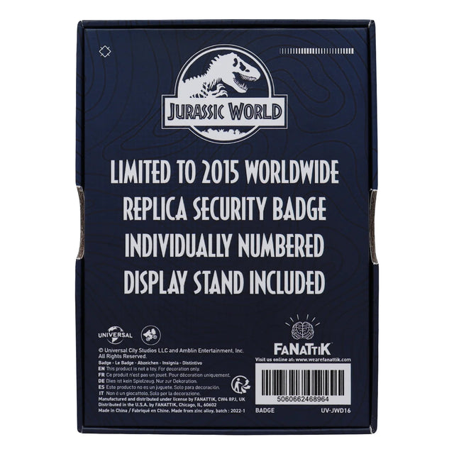 Jurassic World | Replica Security Badge | Limited Edition