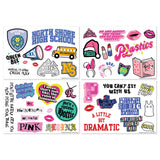 Mean Girls THE PLASTICS Limited Edition Tech Decal Stickers - 4 Sheet Pack