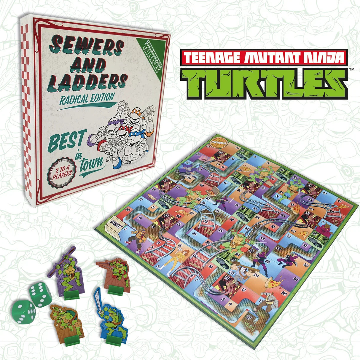 Damaged Box | Teenage Mutant Ninja Turtles | Sewers & Ladders Board Game