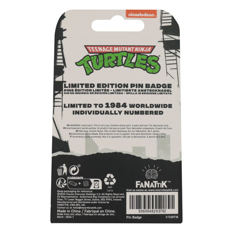 TEENAGE MUTANT NINJA TURTLES | Limited Edition Pin Badge | 40th Anniversary