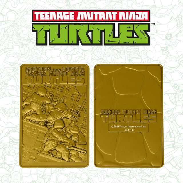 Teenage Mutant Ninja Turtles | 24k Gold Plated Comic Book Cover | Ingot Limited Edition