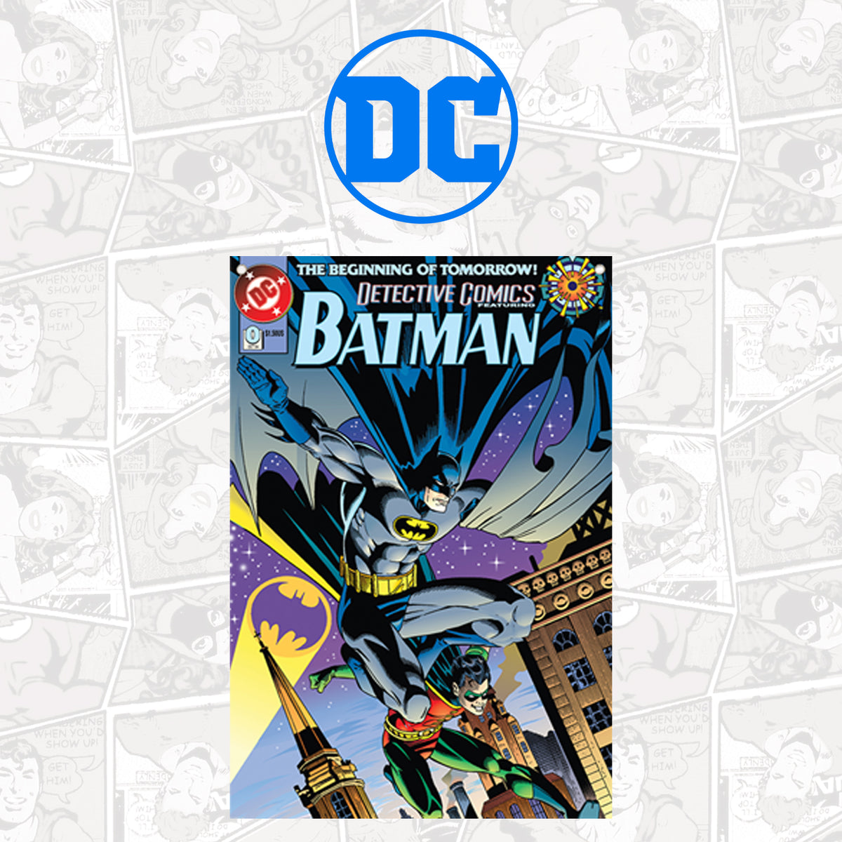 Fanattik DC: BATMAN & ROBIN 85th Anniversary Detective Comics Extra Large Wall Banner (125 x 85cm)