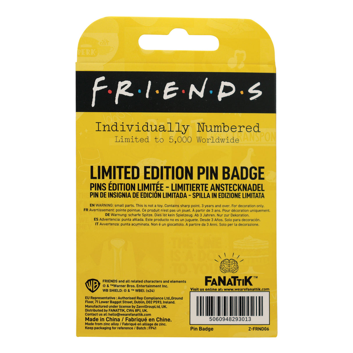 Friends MONICA'S APARTMENT FRAME Limited Edition Enamel Pin Badge