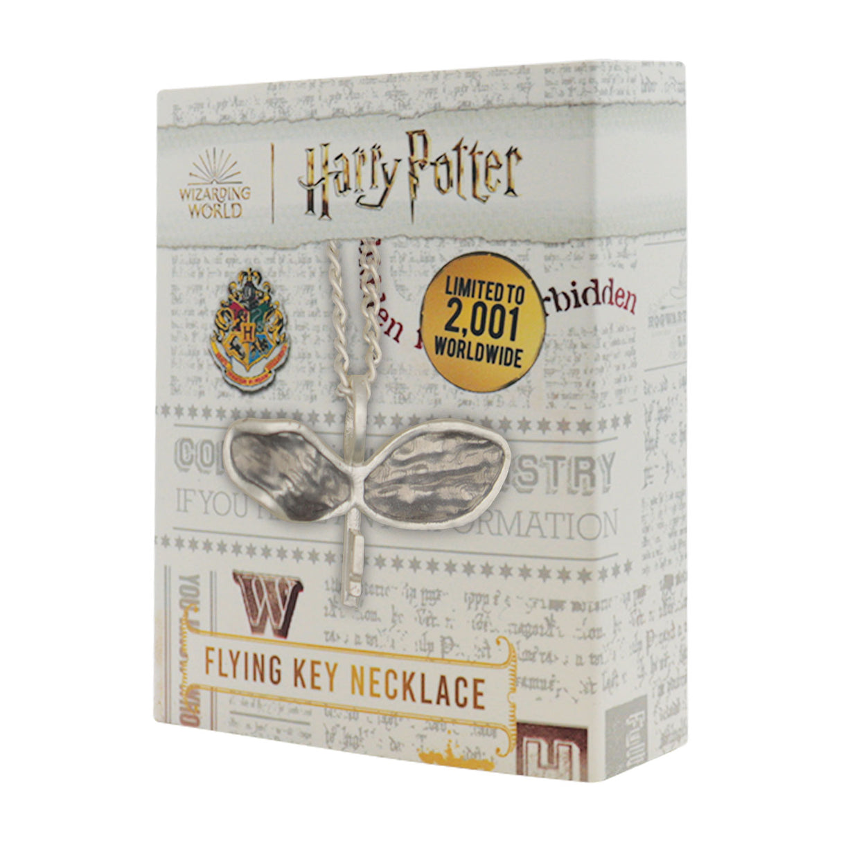 Harry Potter .999 Silver Plated FLYING KEY Limited Edition Necklace