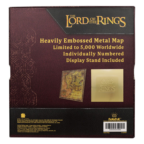 METAL MAP | The Lord of the Rings | Fanattik | Limited Edition