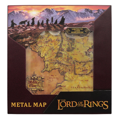 METAL MAP | The Lord of the Rings | Fanattik | Limited Edition