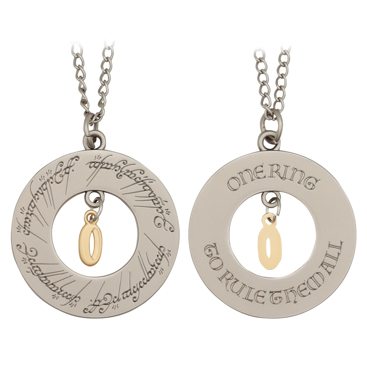 The Lord of the Rings THE ONE RING Limited Edition Silver & Gold Plated Necklace