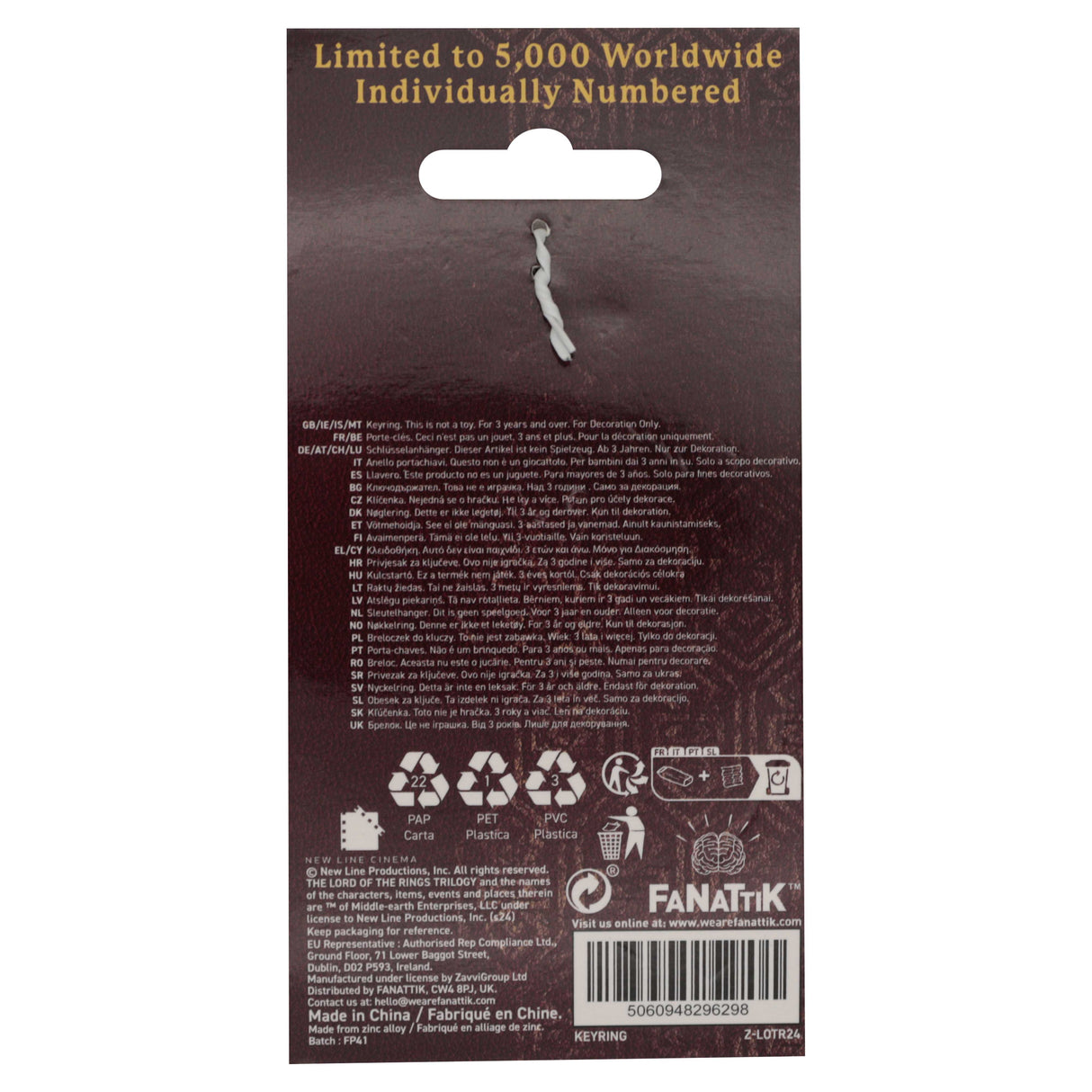 THE LORD OF THE RINGS GONDOR | Limited Edition Keyring