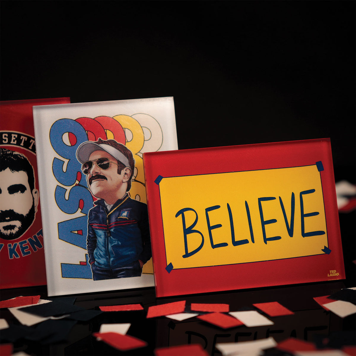 Fanattik | TED LASSO & ROY KENT Believe Set of 4 Acrylic Magnets