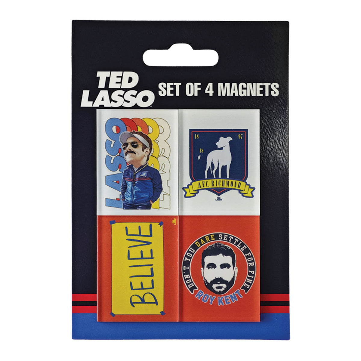 Fanattik | TED LASSO & ROY KENT Believe Set of 4 Acrylic Magnets