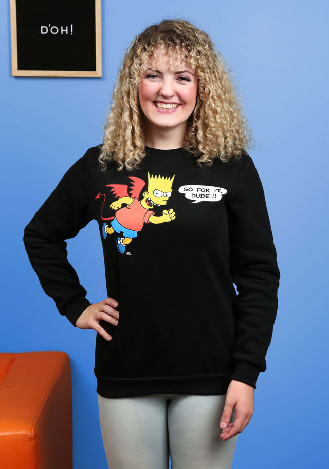 Unisex Bart Simpson Devil Crewneck Sweater | Cakeworthy | XXL