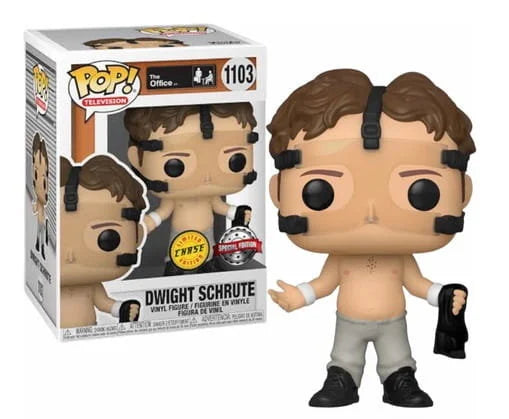 Damaged Box | Funko Pop Television | The Office | Dwight Schrute (Basketball Shirtless) #1103 Chase