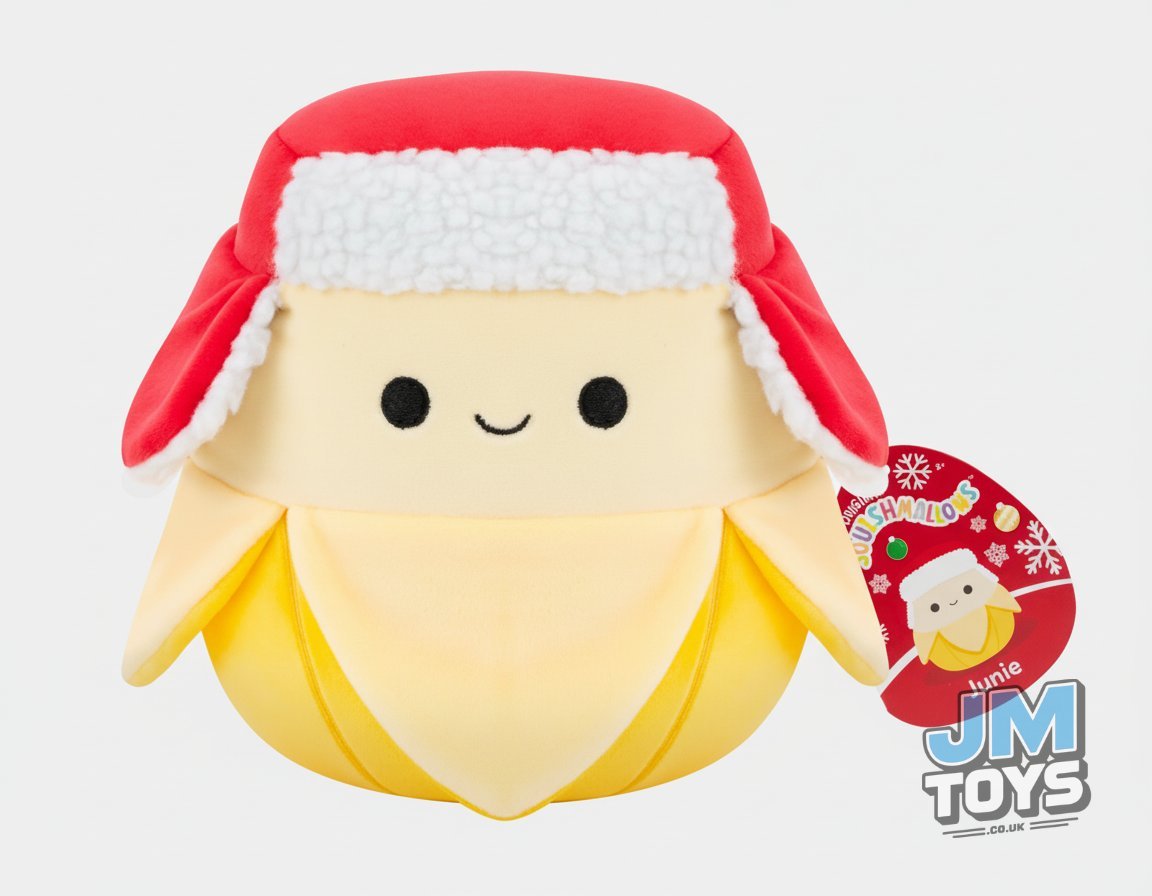 JUNIE THE BANANA TRAPPER HAT | Squishmallows 7.5" Plush Christmas 25