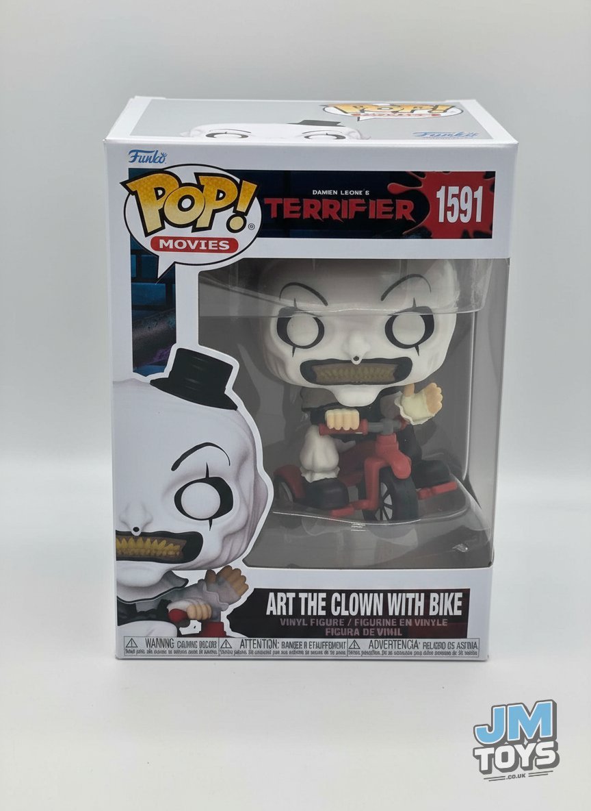 ART THE CLOWN WITH BIKE | Terrifier | Funko Pop Movies #1591 – JMToys.co.uk