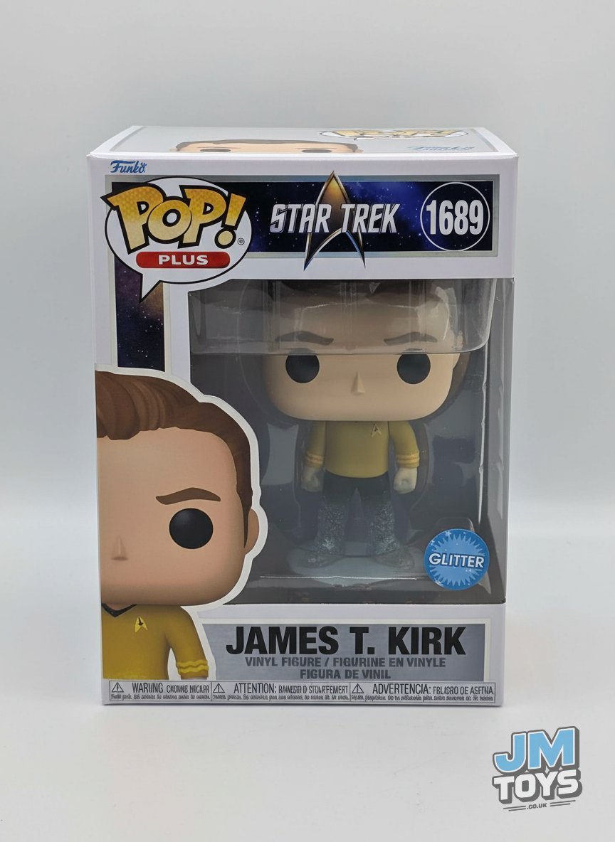 Slight Damaged Box | JAMES T. KIRK (TRANSPORTER) | Star Trek | Funko Pop Plus | Glitter #1689
