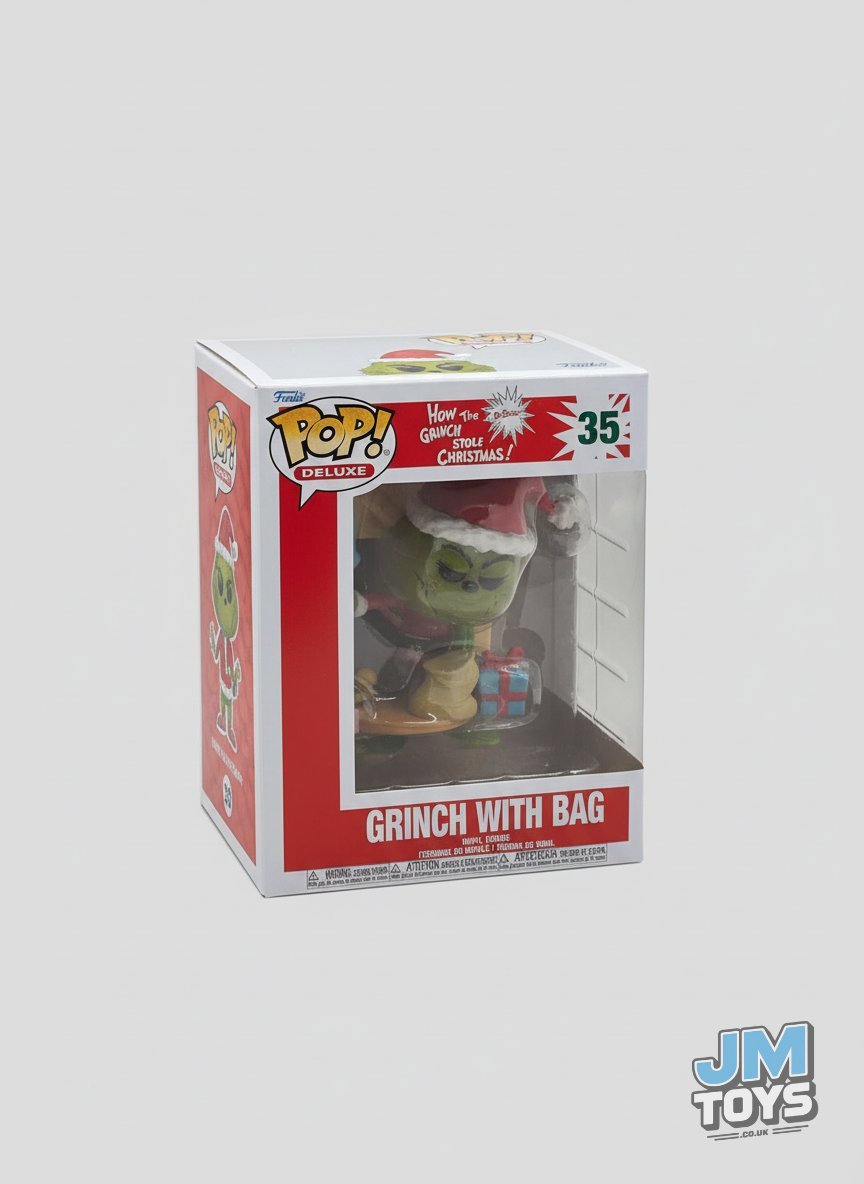 Slight Damaged Box | GRINCH WITH BAG | How The Grinch Stole Christmas | Funko Pop! Deluxe #35