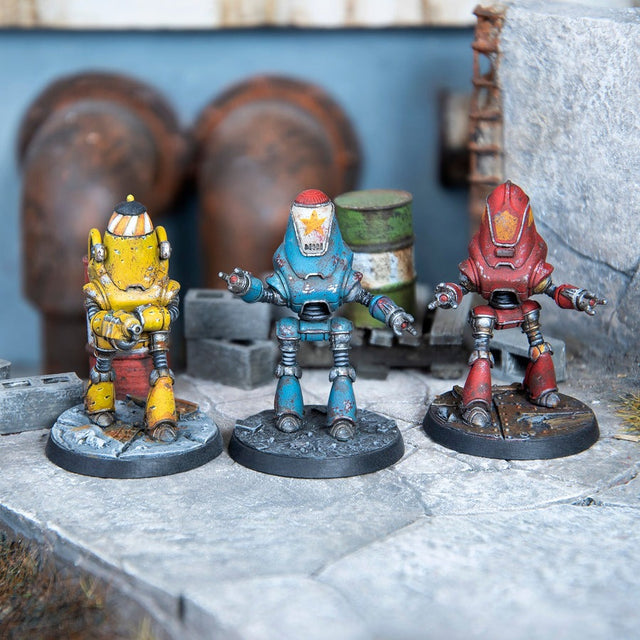 Fallout | 3 Miniatures | Wasteland Warfare | Robots: Protectron Workers