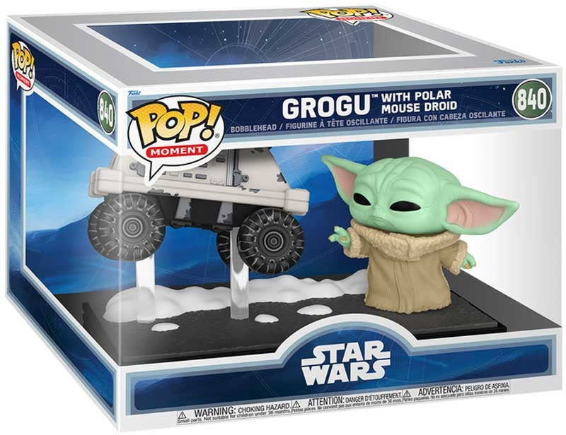 Funko Pop! Moment Star Wars The Mandalorian GROGU WITH POLAR MOUSE DROID Vinyl Figure 6 inch #840